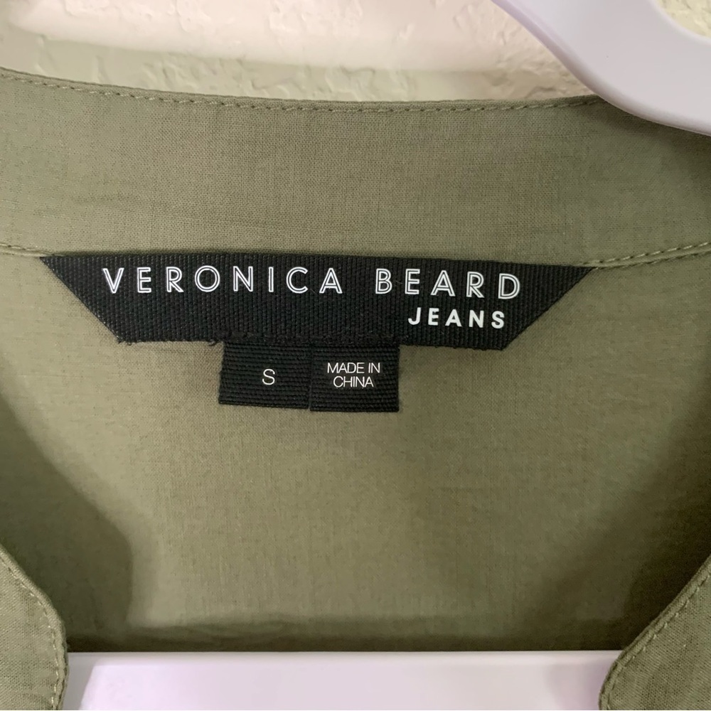 Veronica Beard Jeans Womens Green Houghton Tiered cotton midi dress S - Picture 6 of 10